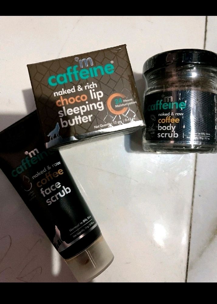 M Caffeine Lip Balm Face Scrub Body Scru