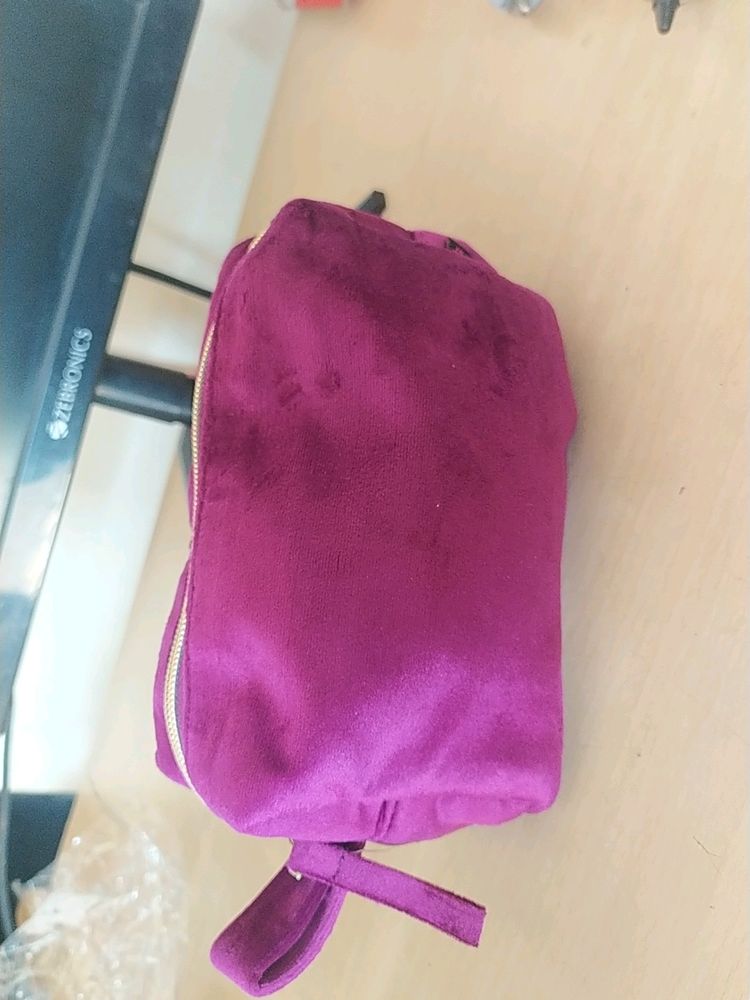 Nykaa Velvet Pouch Purple Brand New