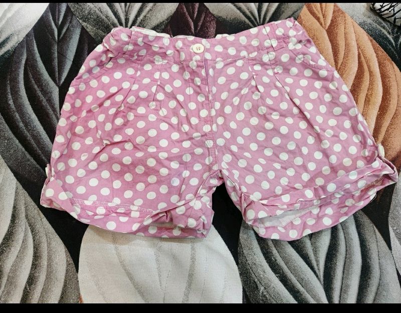 pink polkadot shorts