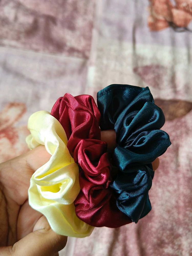 Satin Scrunchies (3 Pcs)