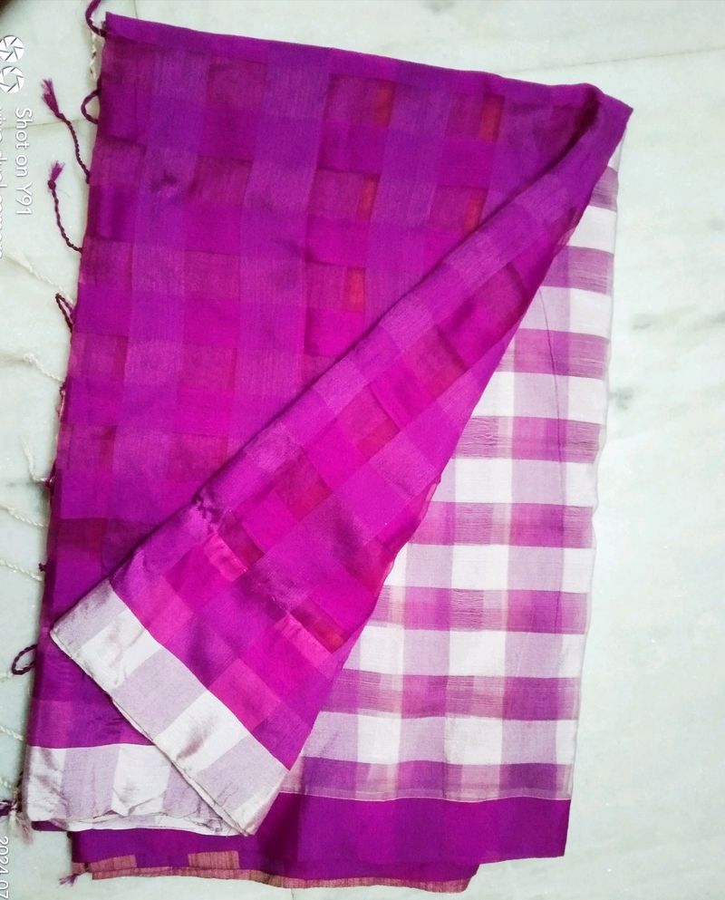 Purple Handloom Saree  🤗