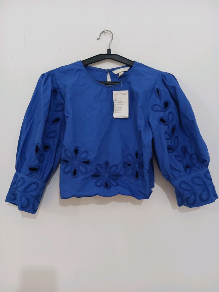 H&M EMBROIDERED BLOUSE/TOPS (NEW WITH TAGS)