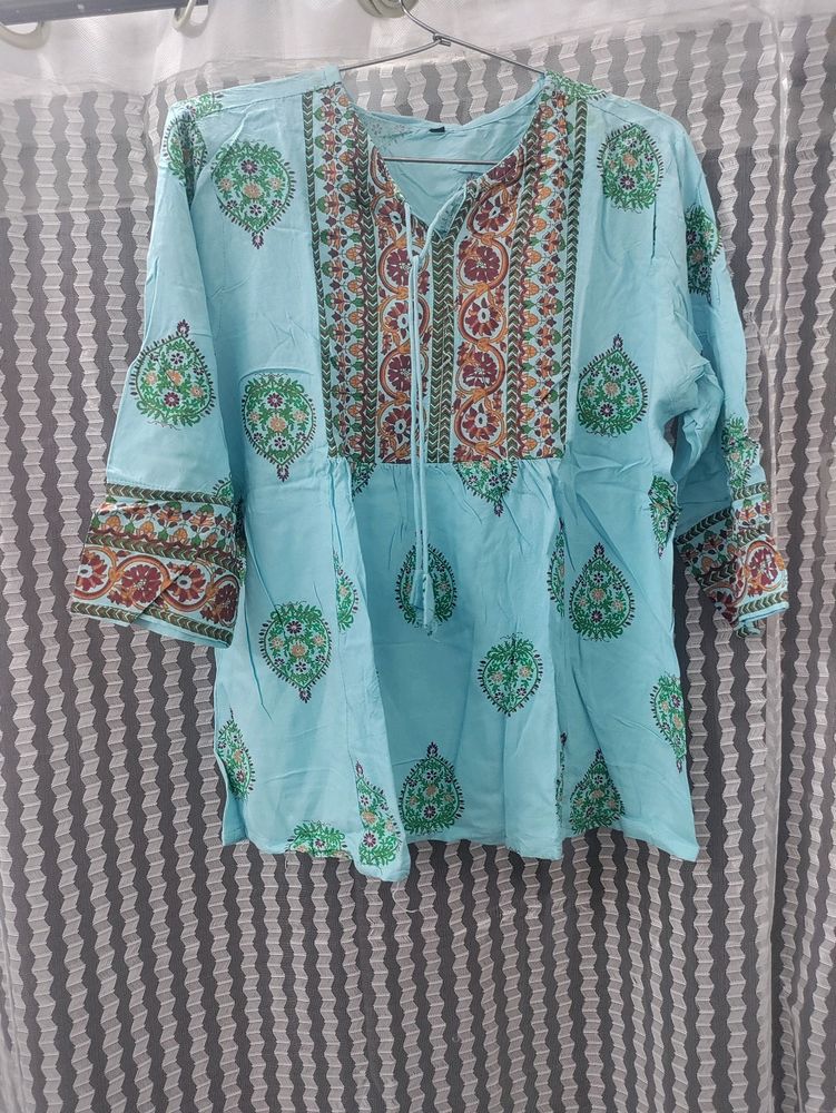 Blue Short Kurta