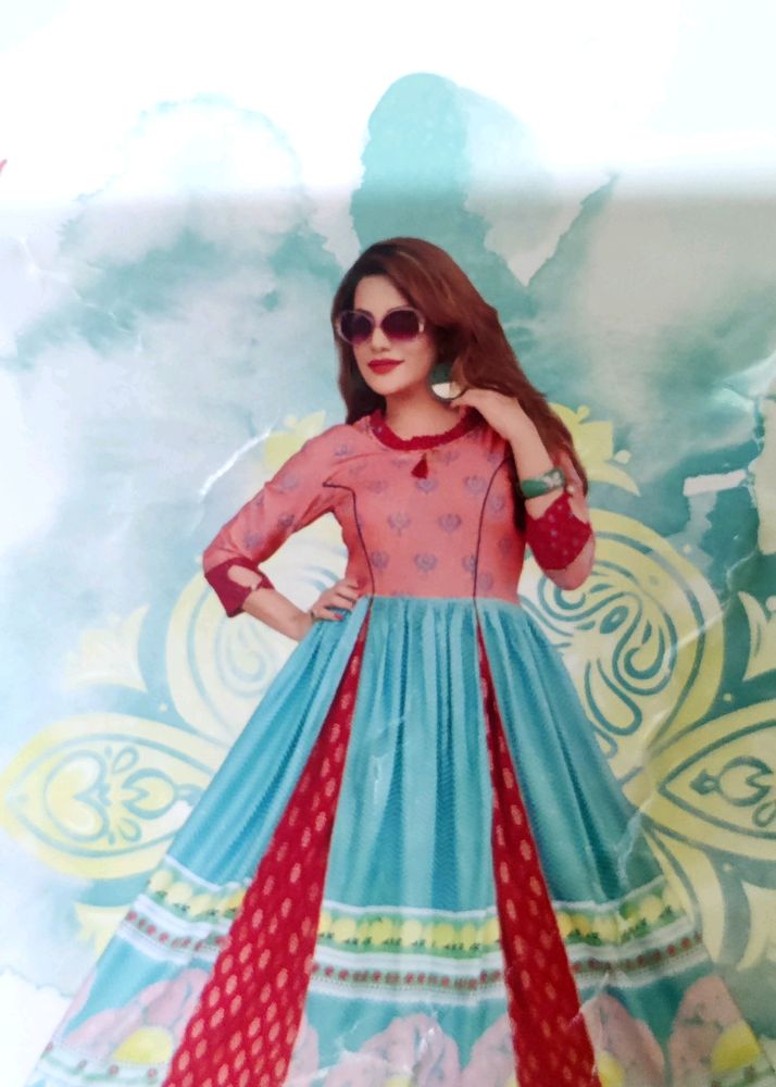 Cotton kurti anarkali Style