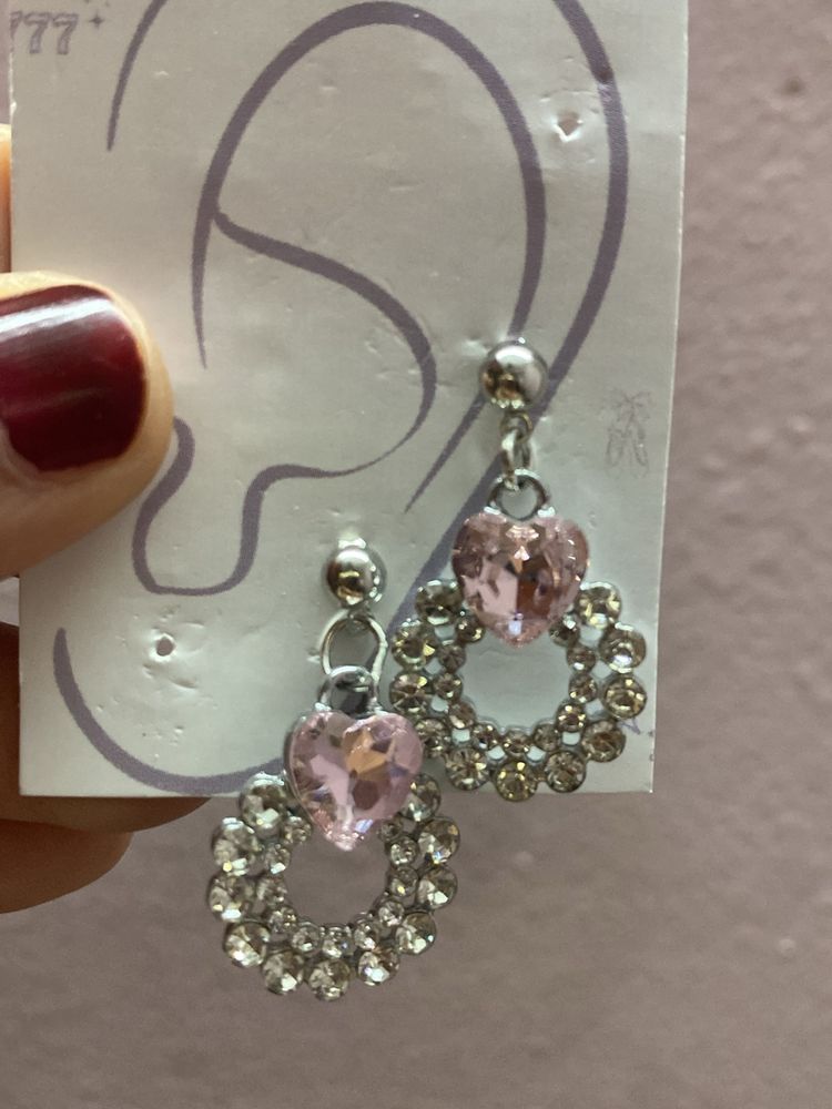 Pink Heart Earrings