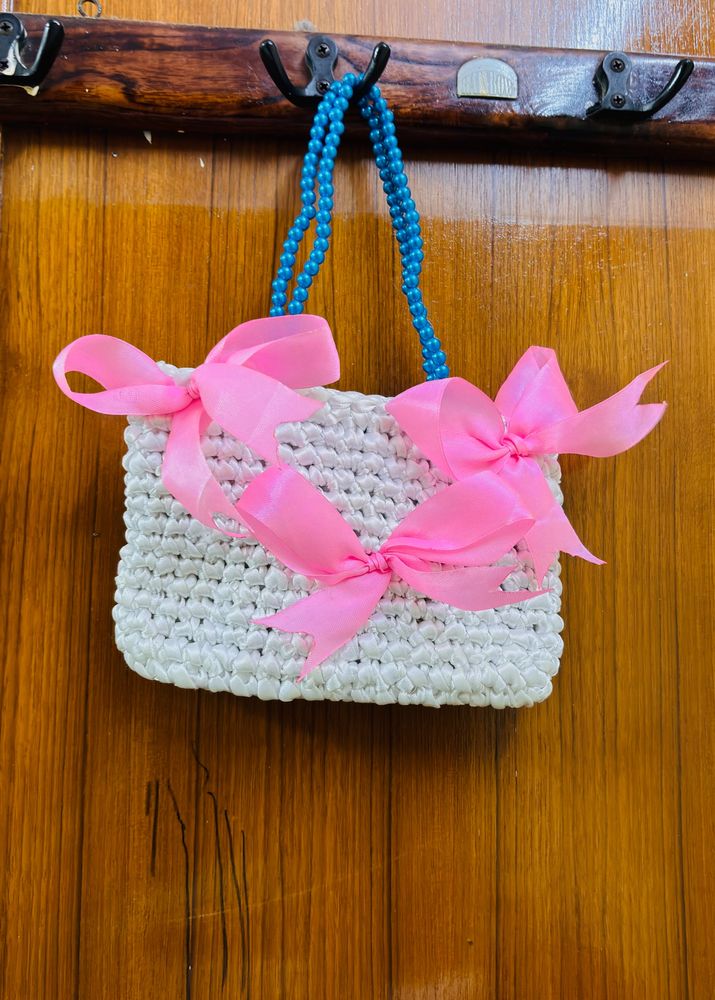 Crochet Handmade Satin Bag