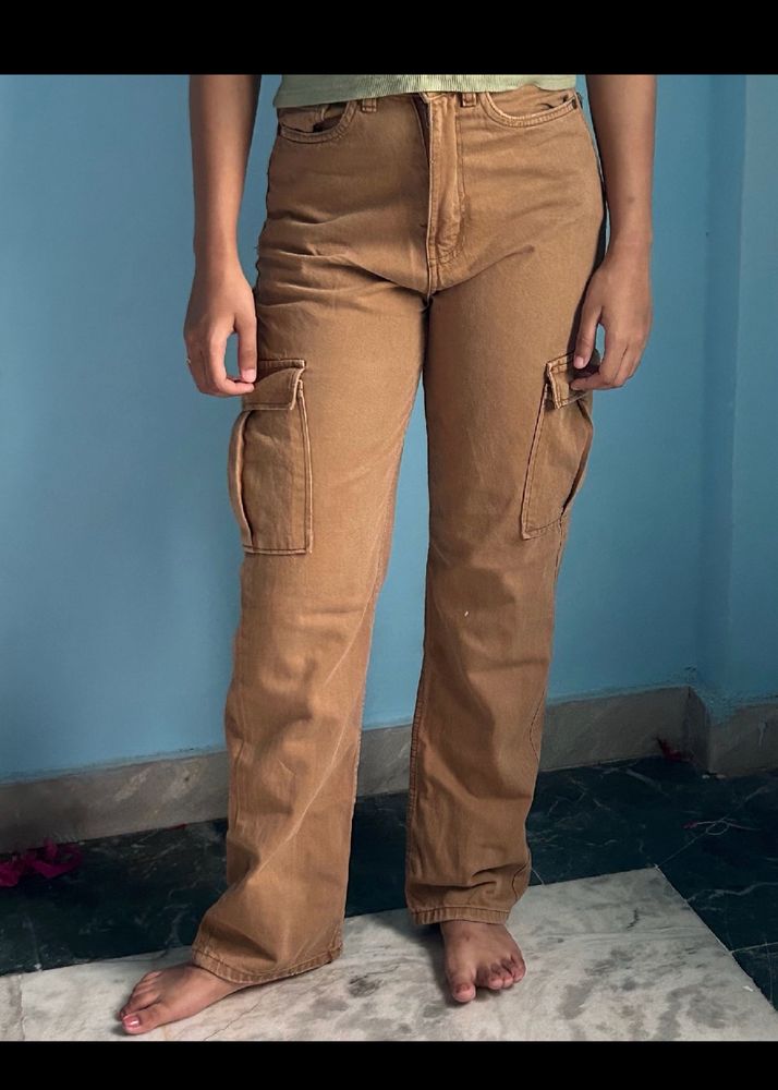 Coffee Brown Cargo Pants