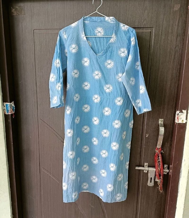 Skyblue Cotton Kurta