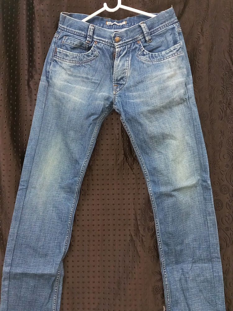 Salsa Mid Blue Raw Hem Jeans