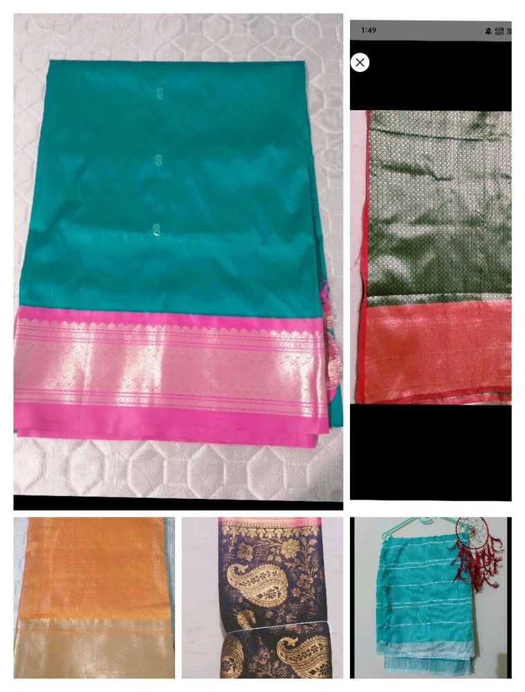 New Saree With Blouse Piece Attached (2)