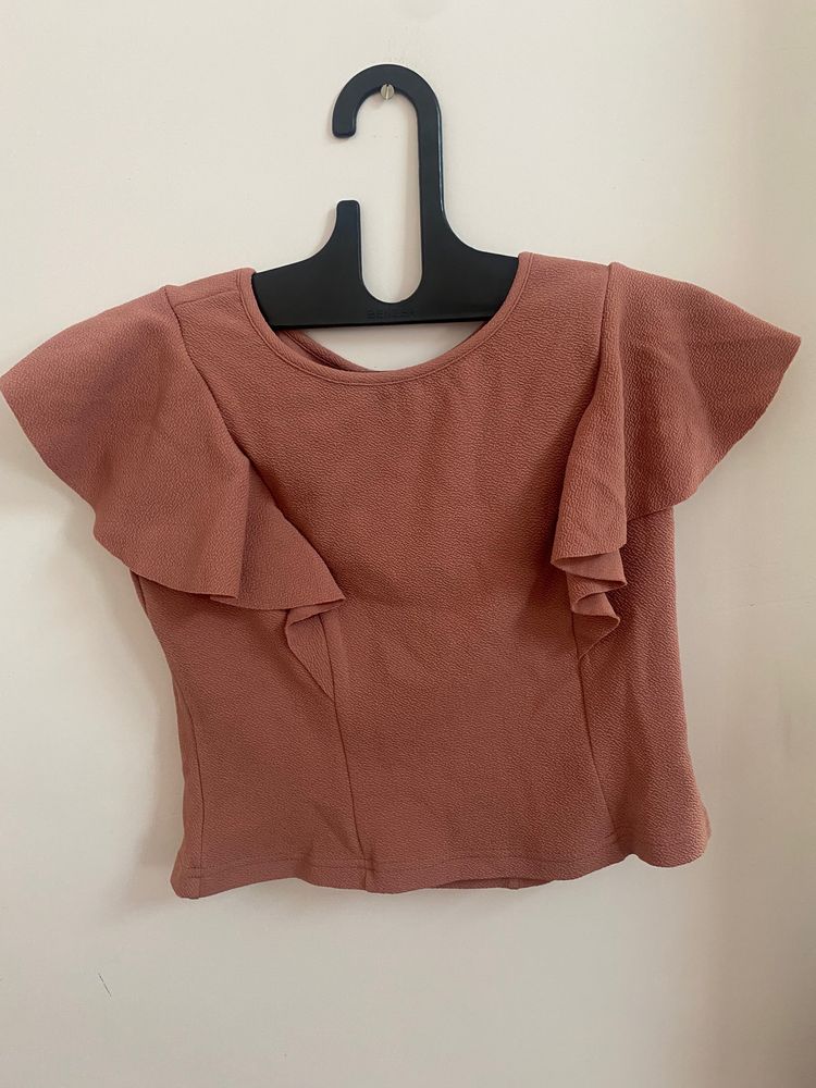 Cute Korean Frill Crop Top