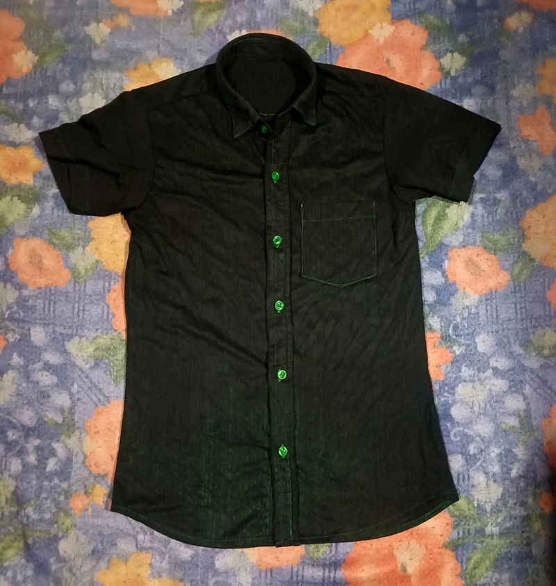 Green And Black Shades Colour Shirt