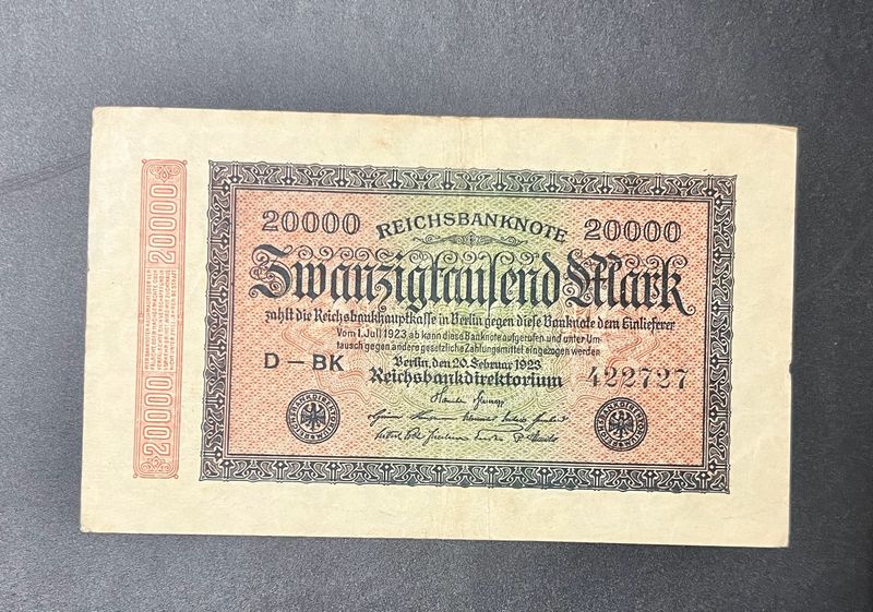 Sale. 20000 Mark Germany Very Old Note Rare