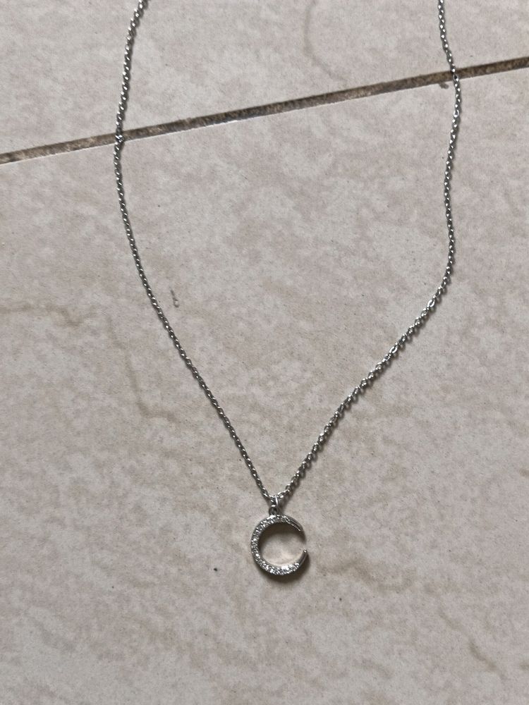 Silver Moon Necklace