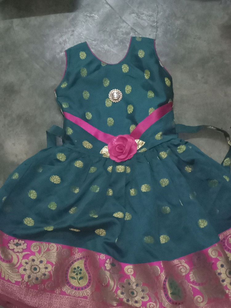 Green Frock For Kids💚