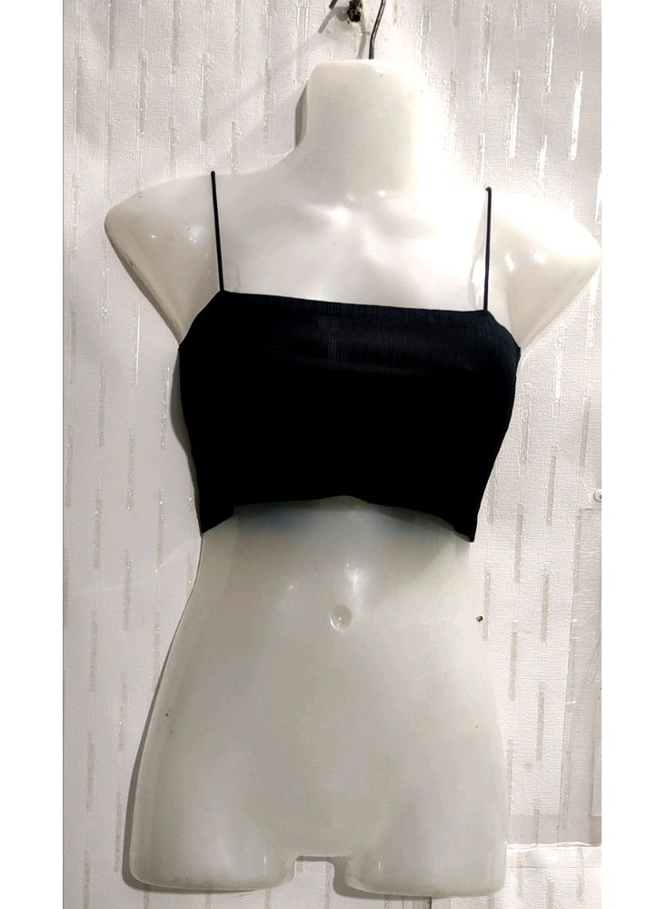 Black Crop Top For women's