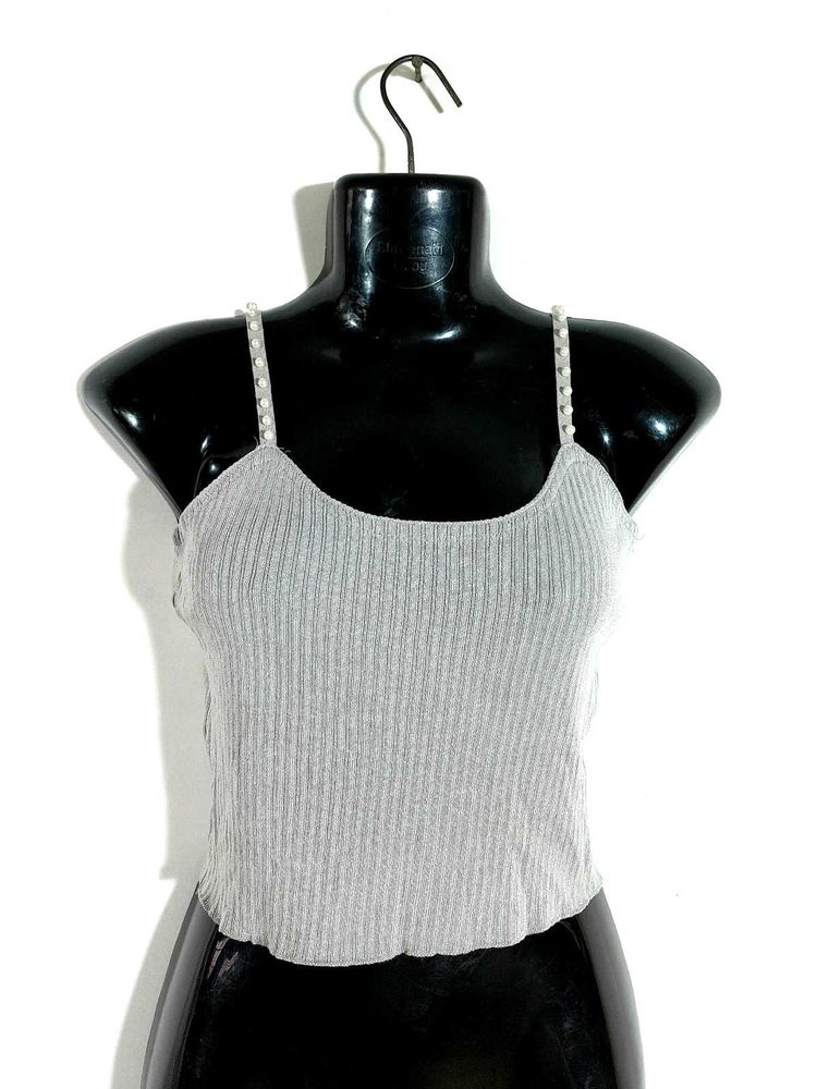 Grey Crop Top For Women's