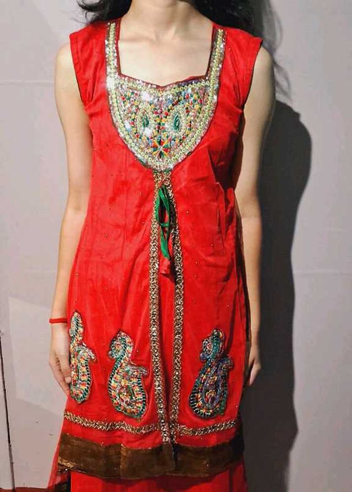 Designer Red Kurta