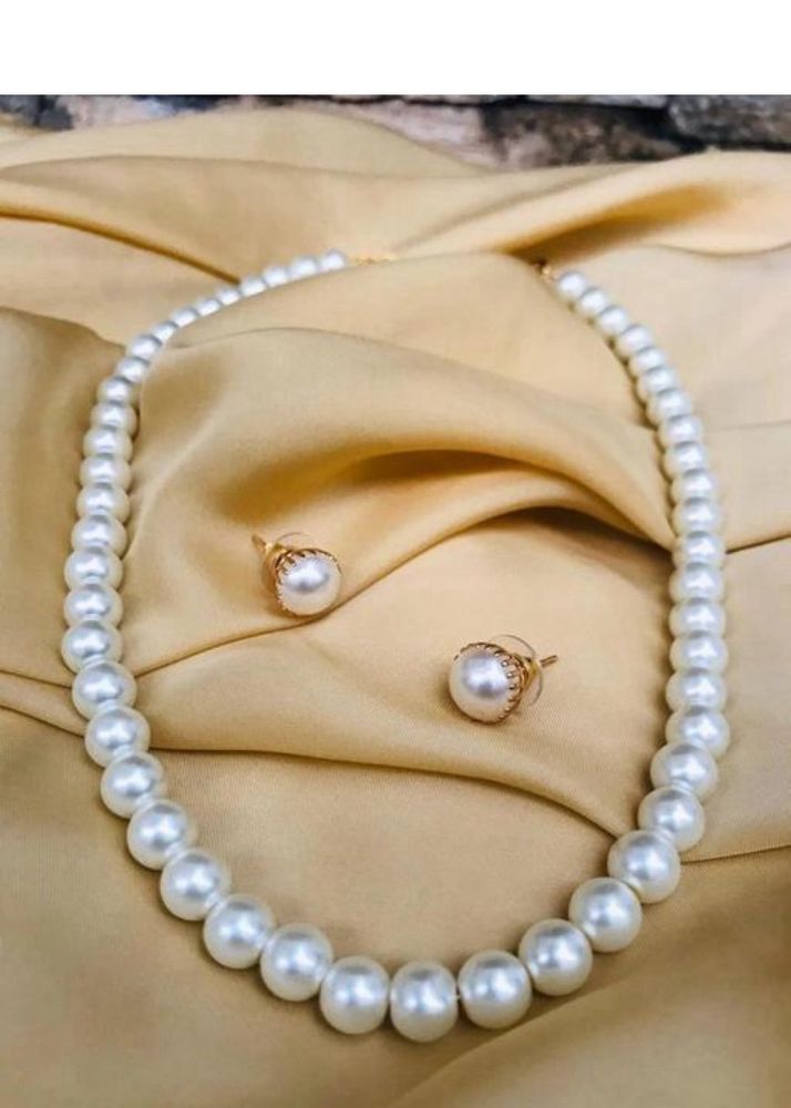 Pearl Necklace Jewelry Set