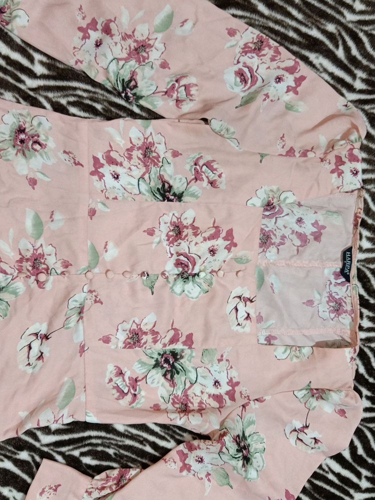 Harpa Square Neck Pink Floral Top❤️