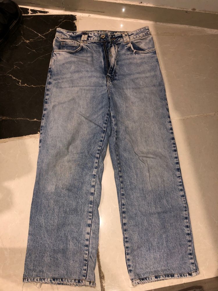 Light Blue Zara Straight Denims