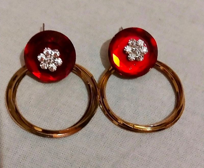 Red and Golden Earings