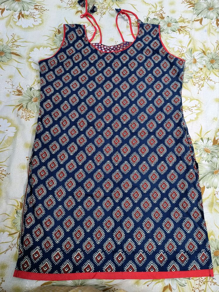 Sleeveless Stylish Cotton Kurti