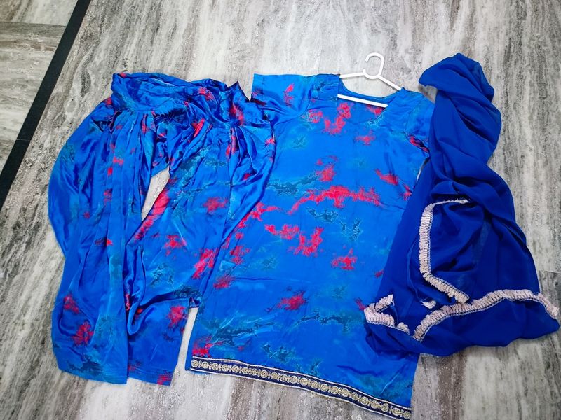 Patiala Suit Blue Unused