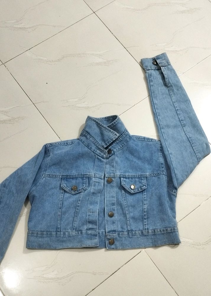 Denim Crop Jacket (S)