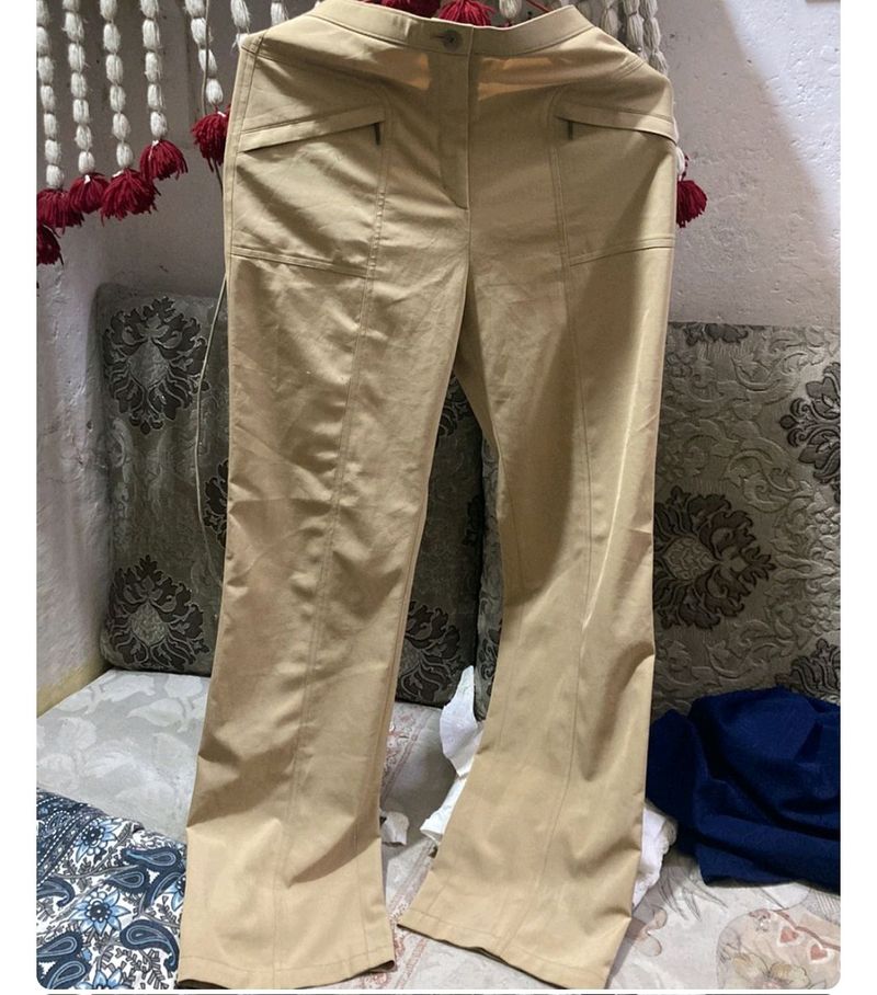 Beige Color Trousers