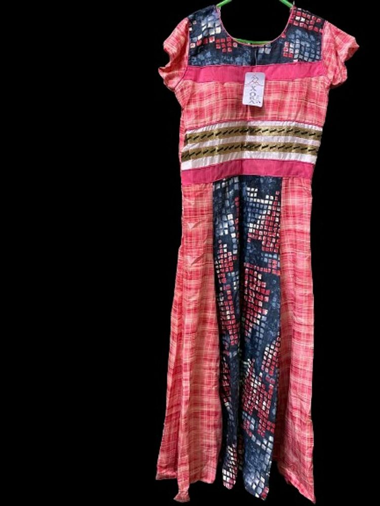 Pink Multi Colour Gown