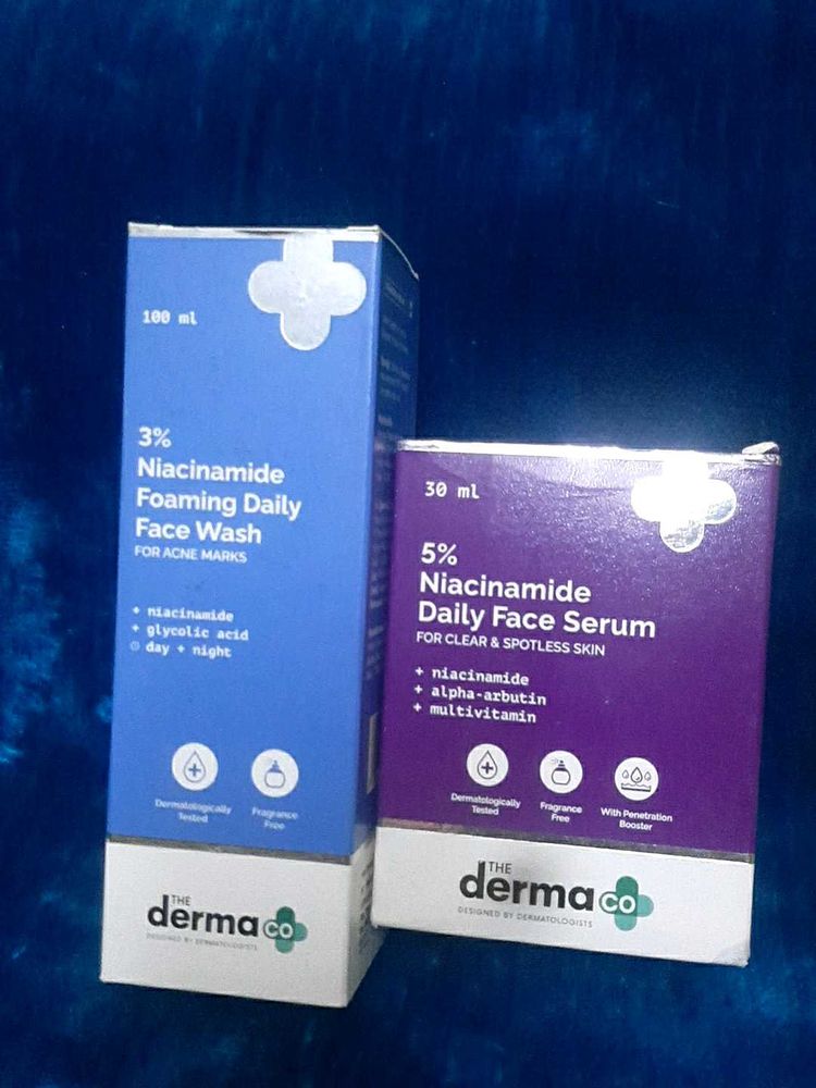 NIACINAMIDE FACE WASH And  SERUM From The Derma Co