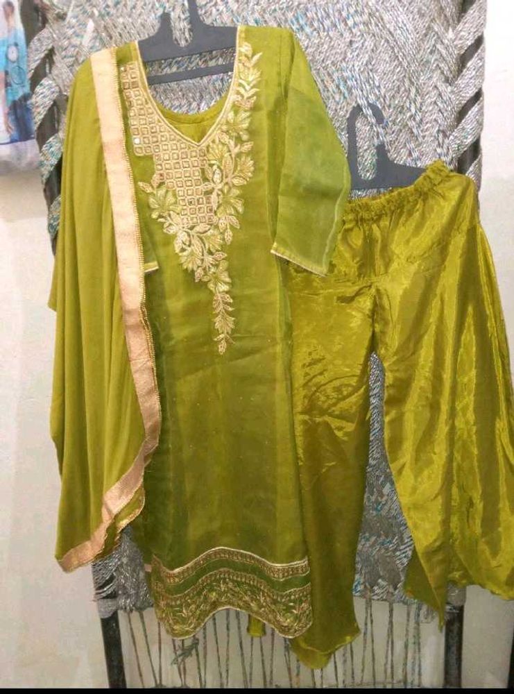 Diwali Offer💚 Latest Wedding Stylish Organza Suit