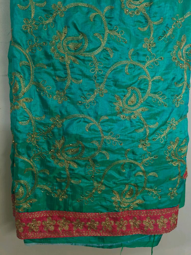 FESTIVE WEAR SAREE WITH STITCHED BLOUSE