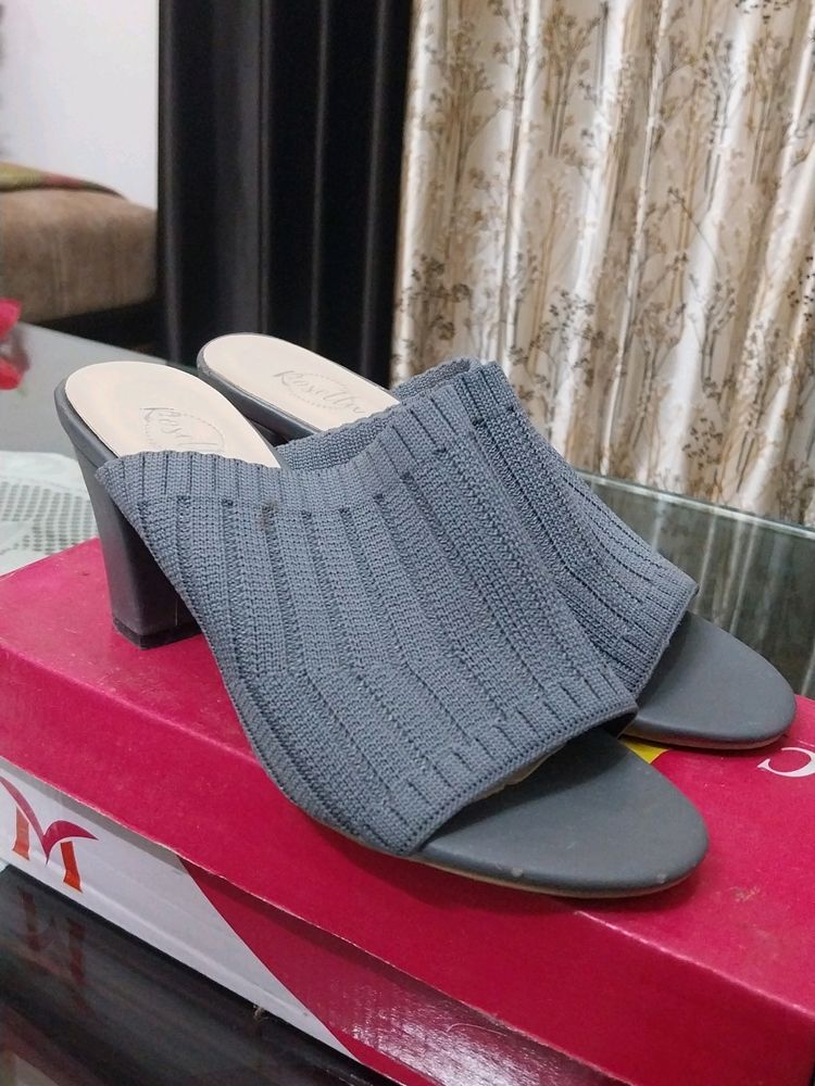 Grey Beautiful😍Heels👡 Sandal (Women's)