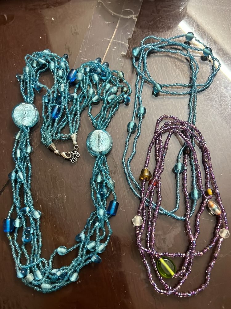 Vintage Boho Beaded Necklaces - 3