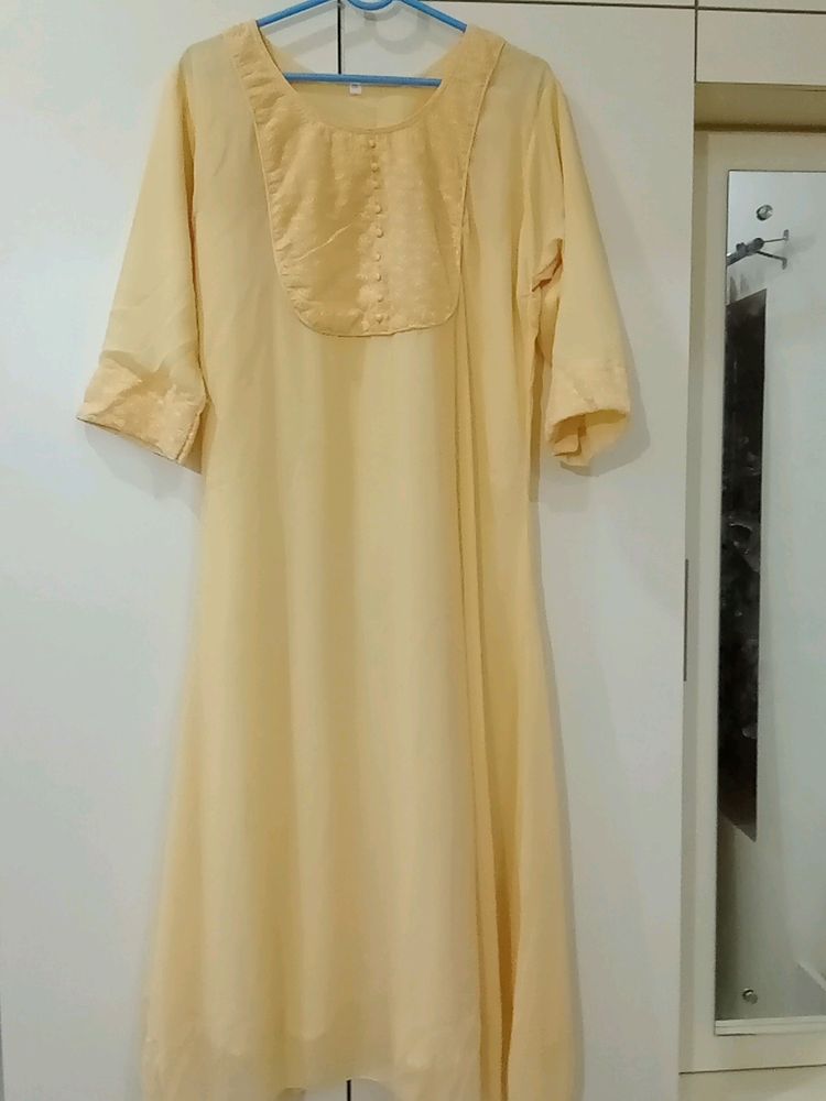 Yellow Georgette Kurta