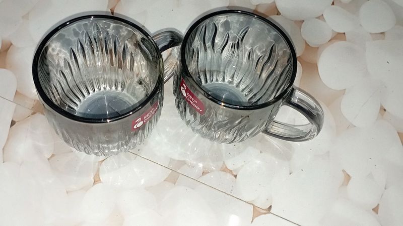 Set Of Two Transparent Mug