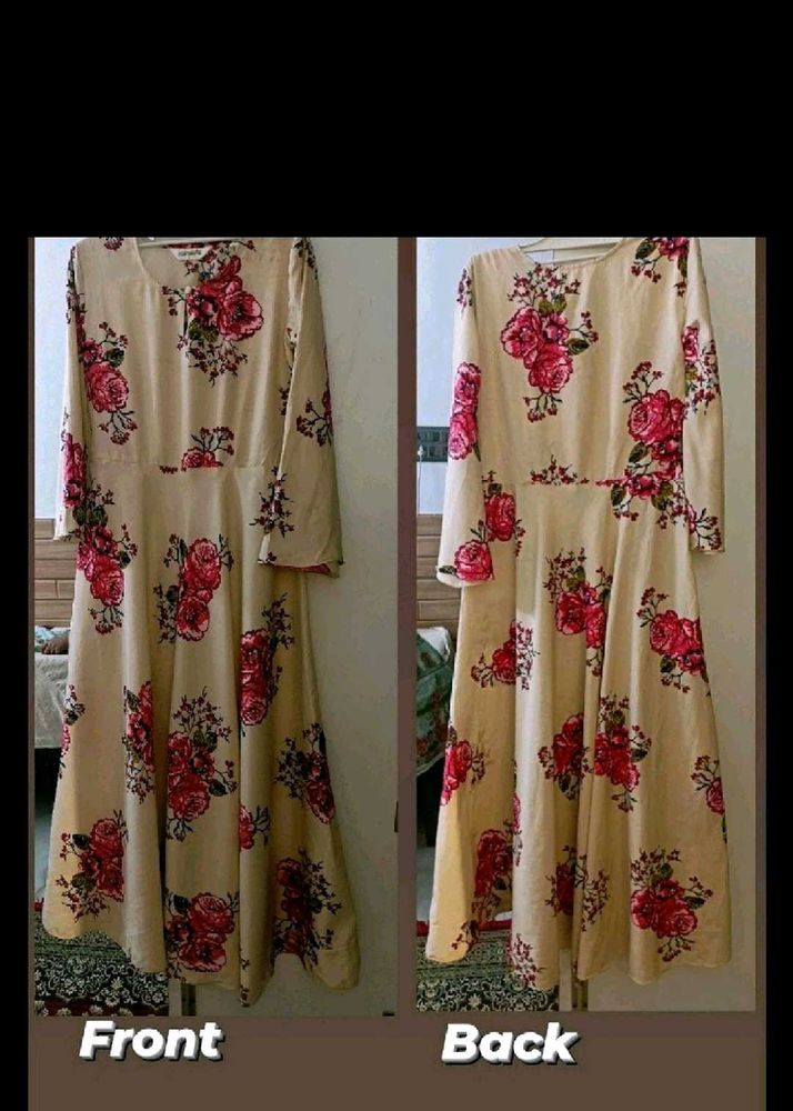 Printed Floral Kurta With Free Gift 🎁