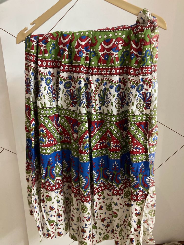 Ethnic Wrap Up Multicolour Skirt