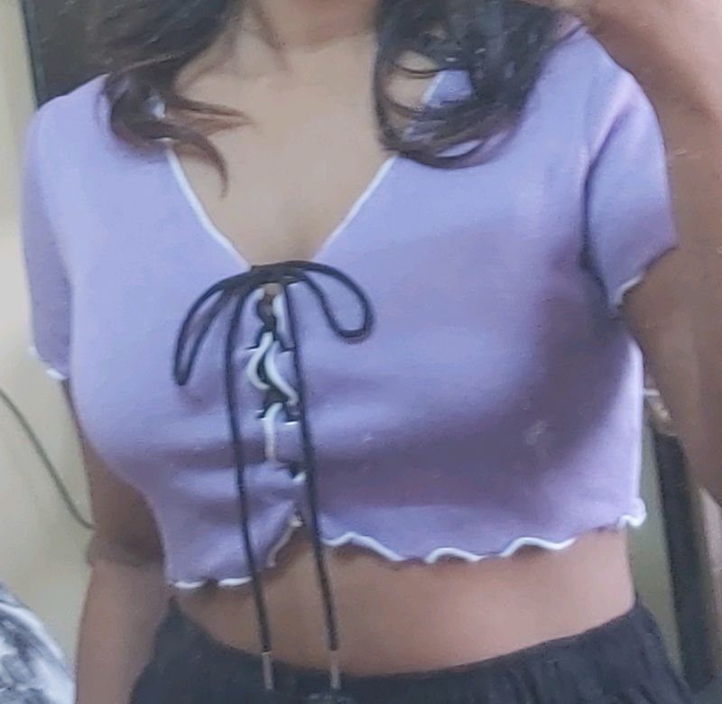 lavender crop top