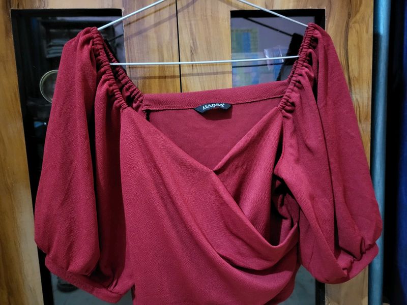 Sexy Maroon Crop Top