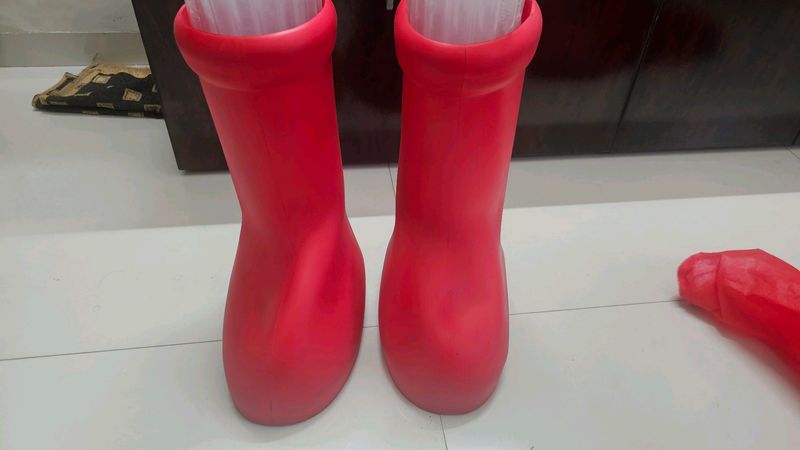 MSCHF BIG RED BOOTS BY MARIO mens Shoes