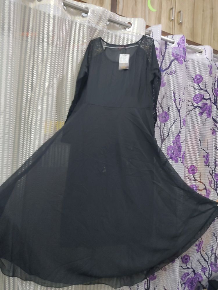 Brand New Black Full Length Dress For Women