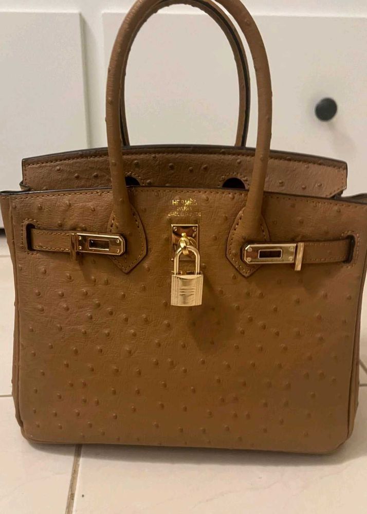 Ostrich Leather Hermes Handbag