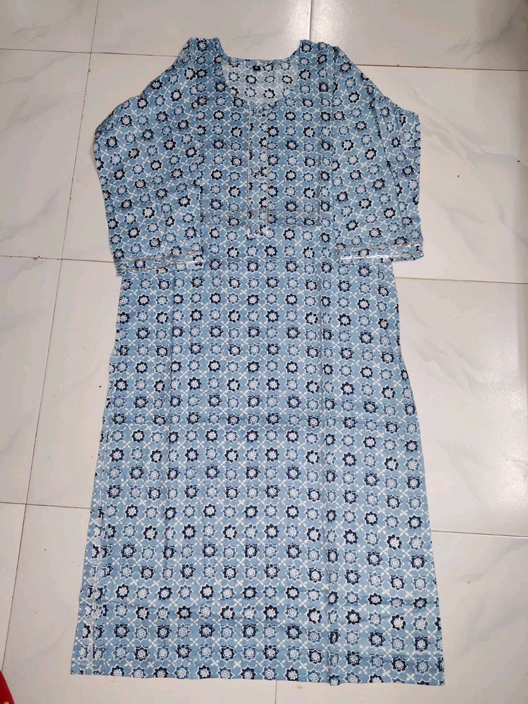 Blue Printed Kurta