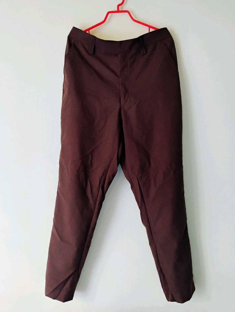 Brown Tapered Formal Tailored Trouser