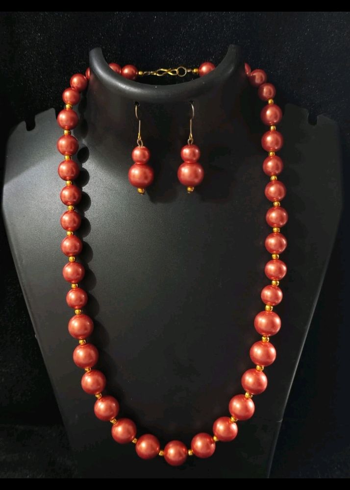 FLAME ORANGE NECKLACE SET