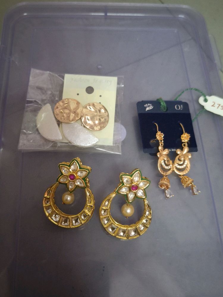 3 Beautiful Earrings Pair