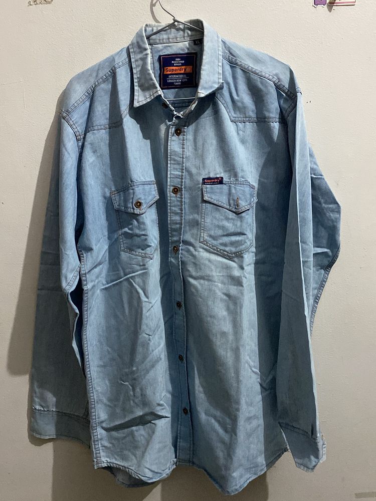 Denim Shirt Unisex Superdry Xl